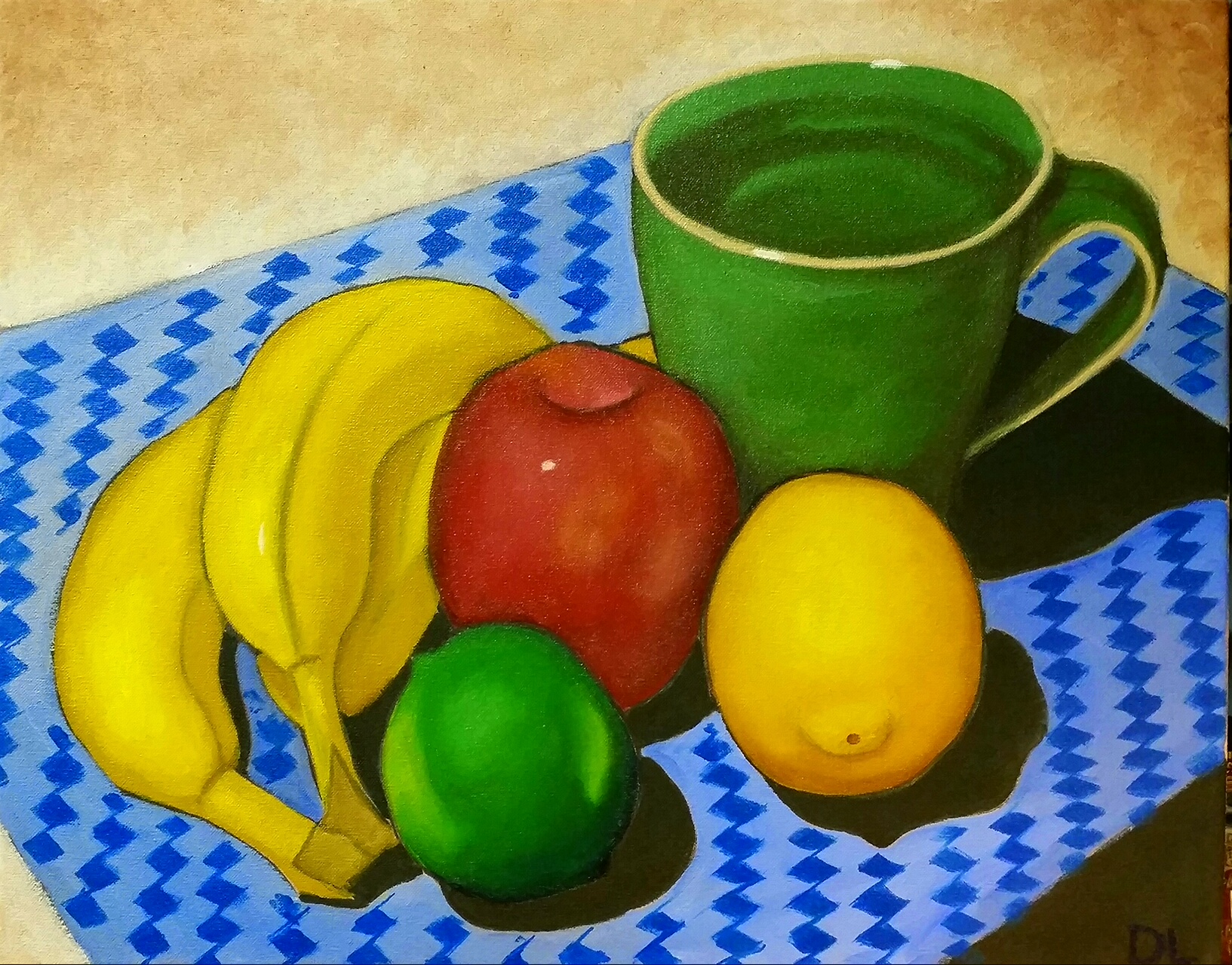 Still life with fruit and mug