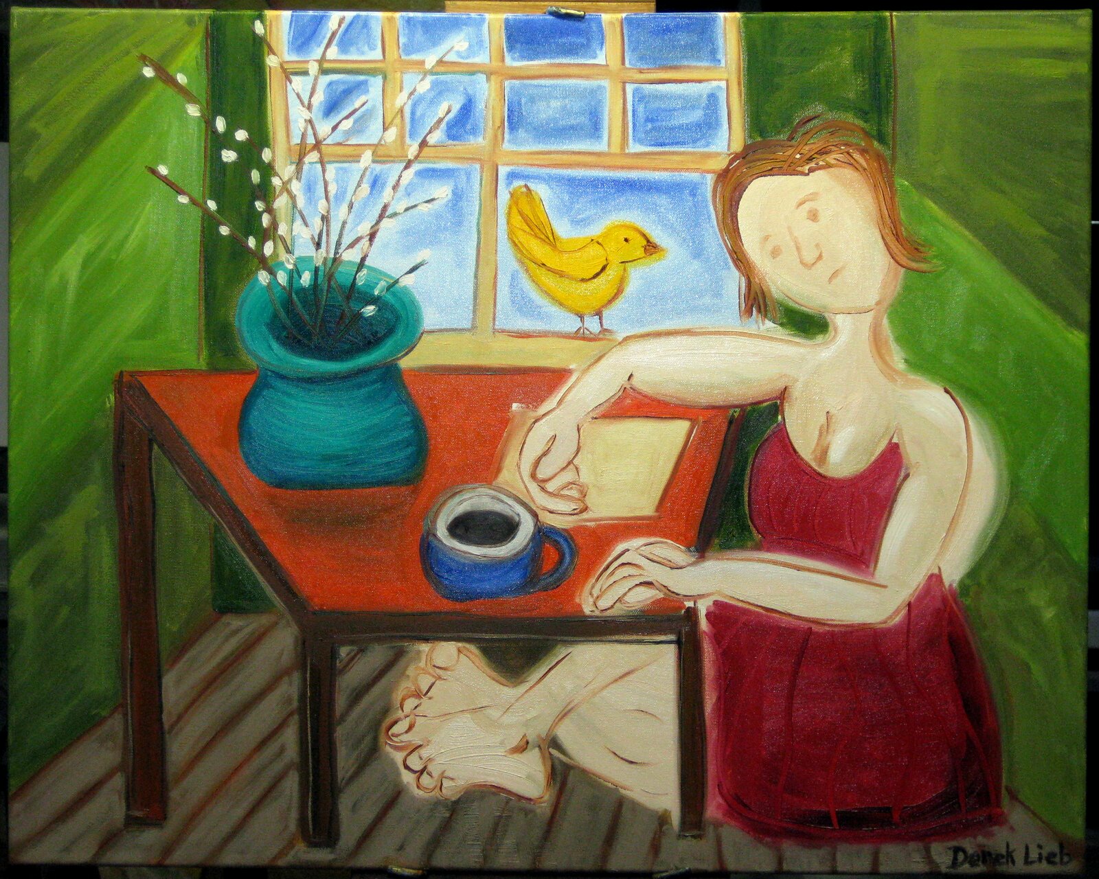 Woman drinking coffee