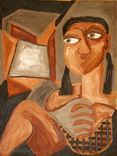 Woman watching television